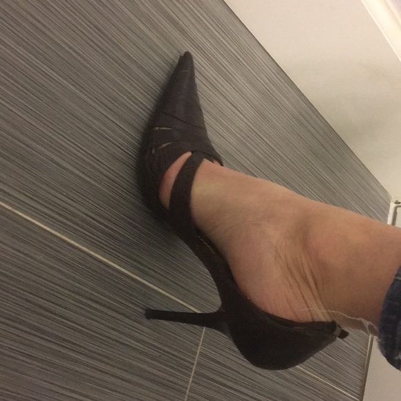 Aldo pointy toed brown snake skin heels in size 38 - Picture 2 of 5